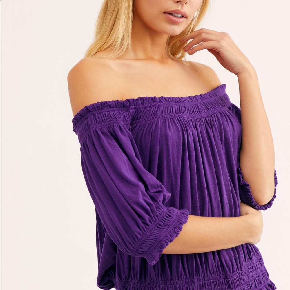 NWT Free people off shoulder peasant blouse